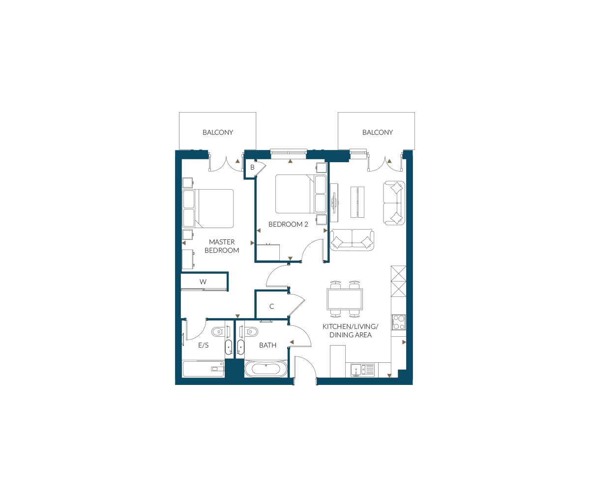 Type 2 – The Colombier - Springfield Park - Weston Homes